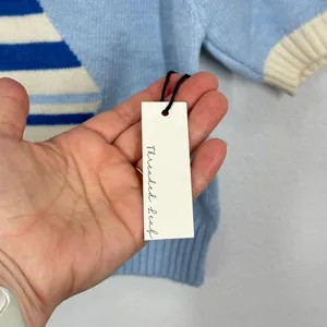 Threaded Leaf Women's Cropped Knit Sweater Blue Sailboat Puff Sleeve Sweater NWT thumbnail 5