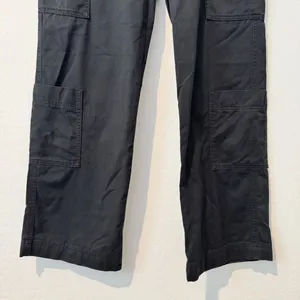 HM Cargo Pants Size 6 Faded‎ Black High Rise Wide Leg Baggy Alternative Grunge thumbnail 3