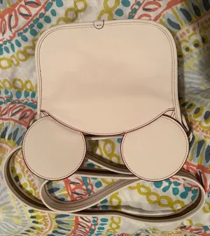 Disney x Coach Patricia Saddle Crossbody With Mickey Mouse Ears Bag Chalk thumbnail 1