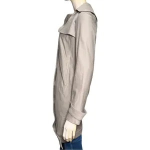 Harlow Vintage Y2K Women’s Size XS Tan Nude Beige Cotton Trench Coat Jacket thumbnail 6