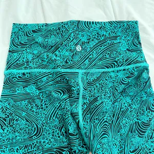 Lululemon Wunder Under High Rise Leggings Tights 28” Viridian Green Black Sz 6 thumbnail 6
