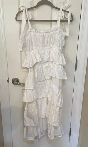 The Impeccable Pig Ídem ditto white maxi dress thumbnail 1