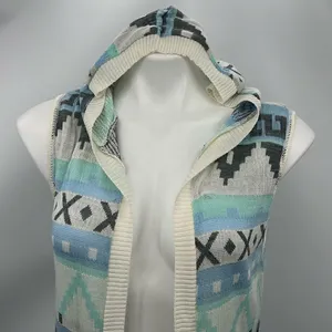 Say What medium native inspired print open cardigan hoodie thumbnail 2