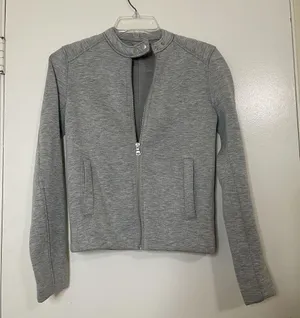 GAP Moto gray scuba full zip jacket size XS thumbnail 4