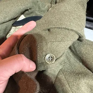 Guess Wool‎ Blend Coat Women M Brown Double Breasted Hooded Vintage Academia thumbnail 16
