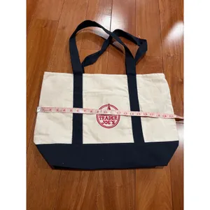 Trader Joe's Canvas Tote‎ Bag Reusable Grocery Bag Big Shopping Bag thumbnail 5