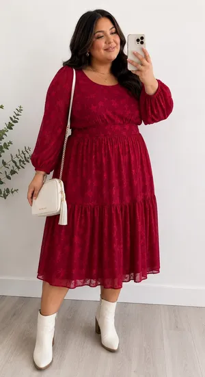 Torrid Magenta Star Midi Dress thumbnail 1
