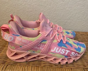 NWOT Just So So Pink Multicolor Logo Athletic Running Shoes Size 41 thumbnail 6
