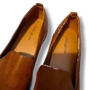 Indigo Rd Loafers Womens 7M Cognac‎ Brown Faux Leather Slip On Almond Toe Flats thumbnail 6