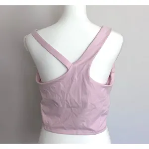Lululemon Asymmetrical Baby Pink Workout Tank Supportive Activewear Size 14 thumbnail 4
