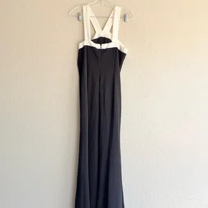NEW Lulus Luxurious Outlook Black and White Bow Mermaid Maxi Dress thumbnail 5