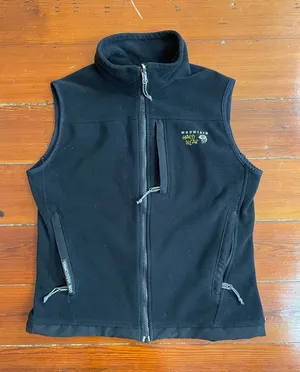 Mountain Hardwear Womens Black Fleece Vest Full Zip Hiking Outdoor Size 8 thumbnail 1