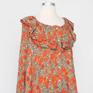 Free People. Loretta Floral Oversized‎ Top. thumbnail 10