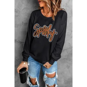 Spooky Rhinestone Drop Shoulder Sweatshirt thumbnail 6