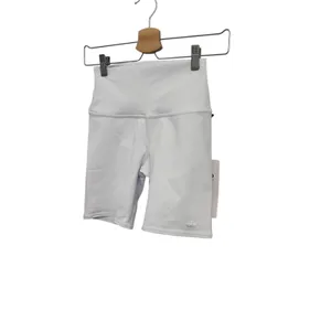 Alo Yoga 7" High-Waist Biker Short White Major Moves XS NWT Authentic thumbnail 7