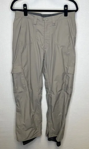 Burton Women Tan Cargo Snowboard Ski Pants Small Khaki Mesh Lined thumbnail 1