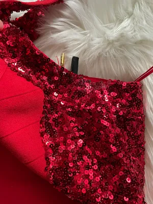 Guess Sequin mirage Bandage Halter Dress thumbnail 5