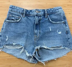 Zara Blue‎ Distressed Jean Shorts thumbnail 1