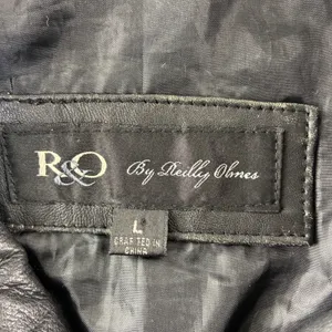 R&O by Reilly Olmes Leather Jacket Womens Large Black‎ Zip Up Minimalist Y2K 90s thumbnail 6