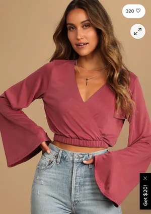 Lulus Surplice Blouse  thumbnail 1