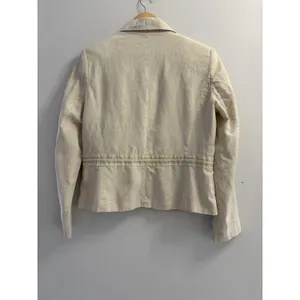 Willi Smith 100% Linen Blazer Size 14 Beige Cream Tailored Jacket Quiet Luxury thumbnail 3