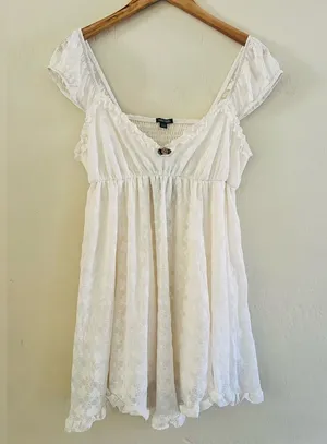 Wild Fable New Lace Dress sz L White/Prl thumbnail 1