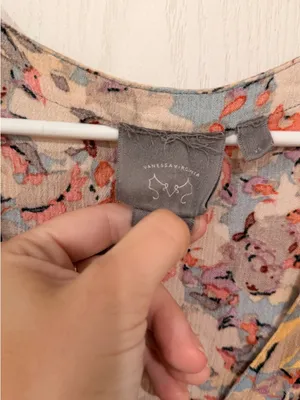 Final price Anthropologie Vanessa Virgina Floral V-Neck Babydoll Top in Multi thumbnail 2