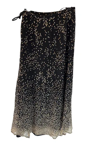 Valerie Stevens Separates Black Polka Dot Gradient Maxi‎ Skirt Petite thumbnail 1