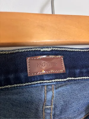 MOTHER The Outsider Ankle Fray Uncharted Waters Blue Denim Jeans thumbnail 6