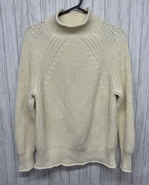Womens Size XS J Crew Cream Rolled Neck Sweater EUC thumbnail 1