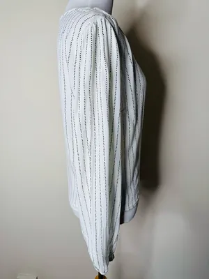 Abercrombie White and Black Striped Wrap Front Bodysuit thumbnail 5