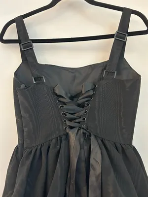 Sugar Thrillz Magic Moves Corset Basque Waist Peplum Dress Goth in Black Size M thumbnail 8
