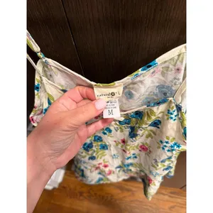 Natural life women's Medium floral peplum camisole tank thumbnail 2