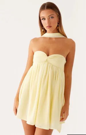 Butter Yellow Peppermayo Dress  thumbnail 1