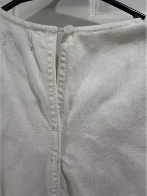 J.Crew White Sleeveless Denim Dress Size 0 thumbnail 3