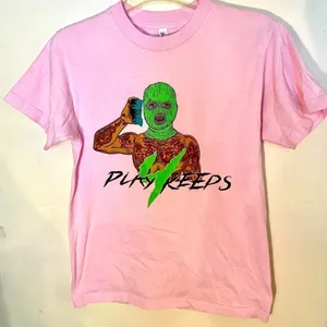 Alstyle Play 4 Keeps Pink Graphic T Shirt Size Sm thumbnail 1
