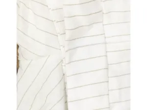 NEW Calvin Klein Pinstriped Pleated Linen Blend Lined Pants White / Khaki 16 thumbnail 7