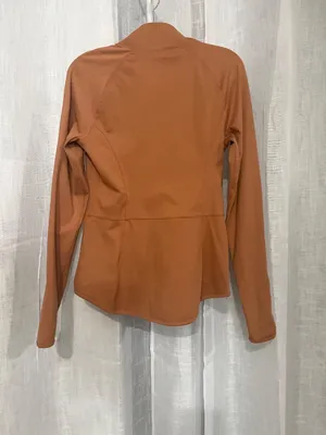 Yogalicious Full Zip Athletic Jacket Size Small Orange Yoga Running Preowned thumbnail 11