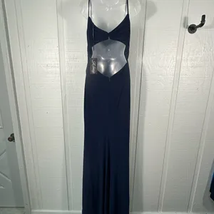 LA FEMME Navy Ruched Jersey Trumpet Gown Dress SIZE 6 NWT thumbnail 12