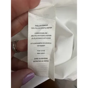 Alice + Olivia Shift Mini Dress Womens Size 4 White Satin Cocktail Lined #CC1-1 thumbnail 4