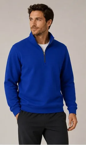 Lululemon Steady State Mens Small 1/2 Pullover Fleece Sweatshirt‎ Royal Blue thumbnail 1