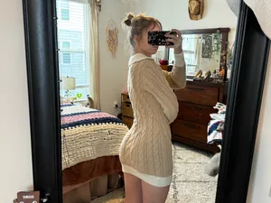 Sweater Dress Tan Size M thumbnail 2