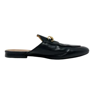 Gucci Princetown Black Leather Horsebit Mule Loafers EU 37 thumbnail 3