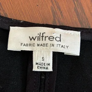 Aritzia Wilfred Zip Front Fit Flare Dress Black Long Sleeve Size S thumbnail 3