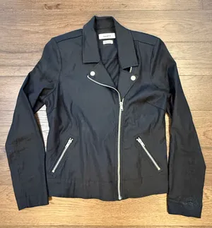 Level 99 Black Asymmetric Zip Moto Jacket Small - C69-022 thumbnail 1