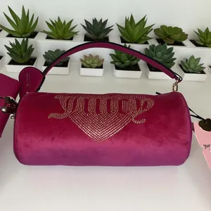 Juicy Couture Pink Shoulder Bag with Textured Design and Metallic‎ Accents thumbnail 3