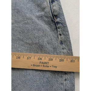 FREE PEOPLE Women's Jeans Boyfriend Distressed Button Fly Blue Acid Wash Size 30 thumbnail 8