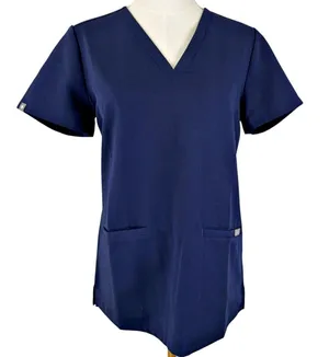 Figs Technical Collection Casma Three Pocket Scrub Top Navy Blue thumbnail 1