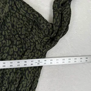 Rails Jasmine Olive Batik Cheetah Smocked Mini Dress Green Animal Print Large thumbnail 3