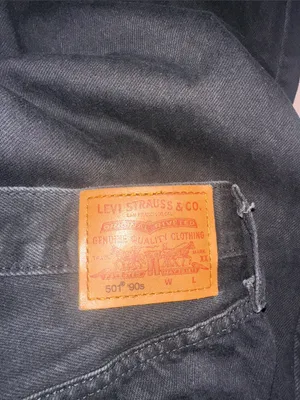 Levi’s 501 Straight Leg 5 Button Closure Black Strigid Jeans thumbnail 4